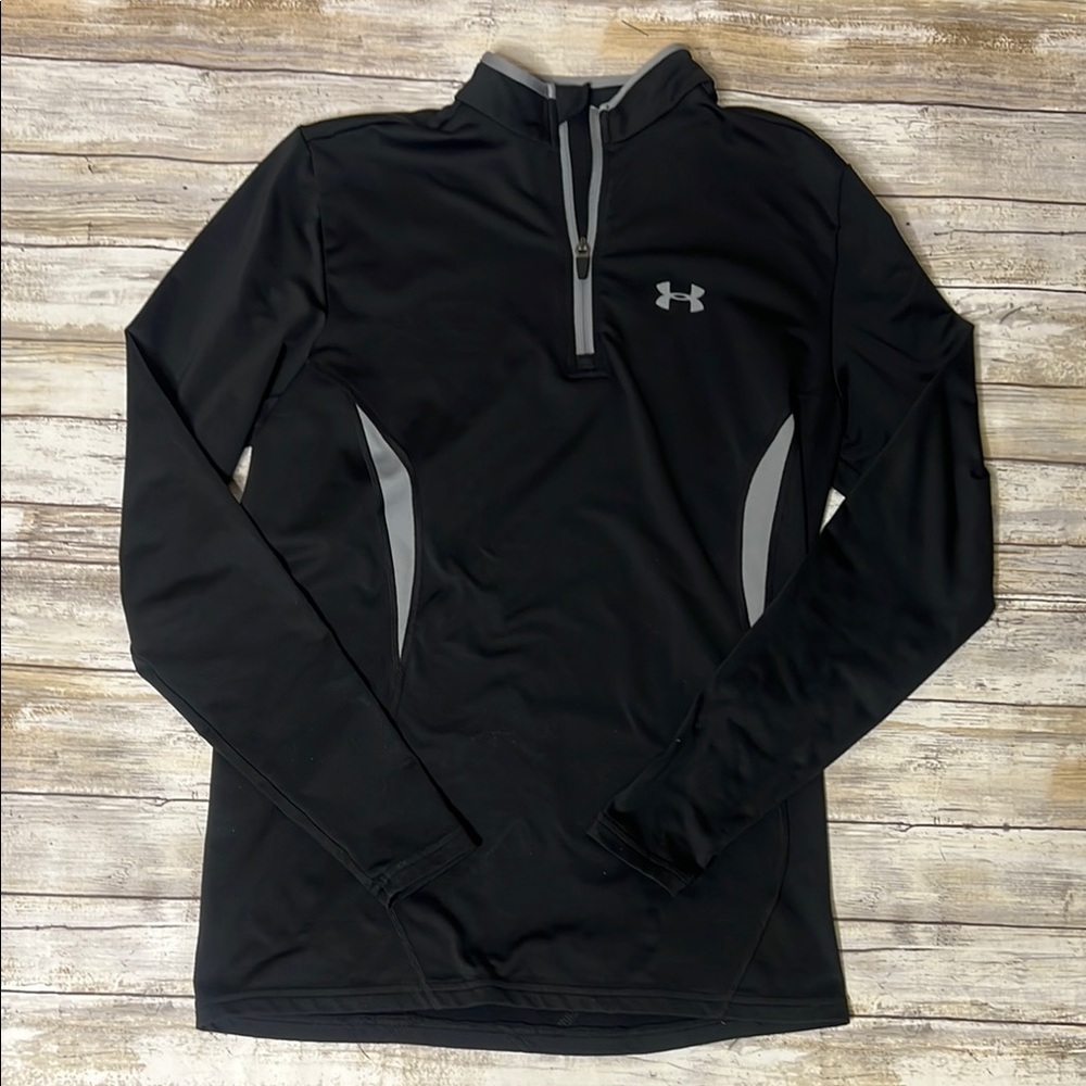 Under Armour Black Long Sleeve Pullover Sz SM